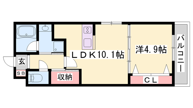 リフィールド東姫路駅前の物件間取画像