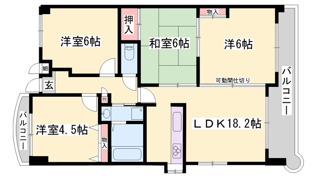 ロイヤルコーポ姫路北条の物件間取画像
