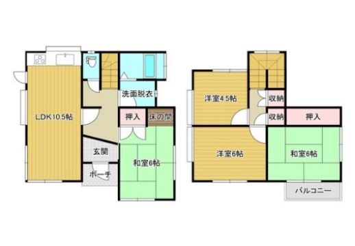 太子東南戸建の物件間取画像