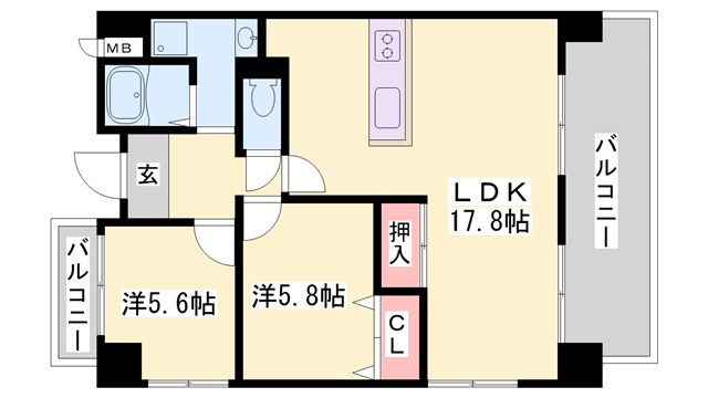 物件間取画像