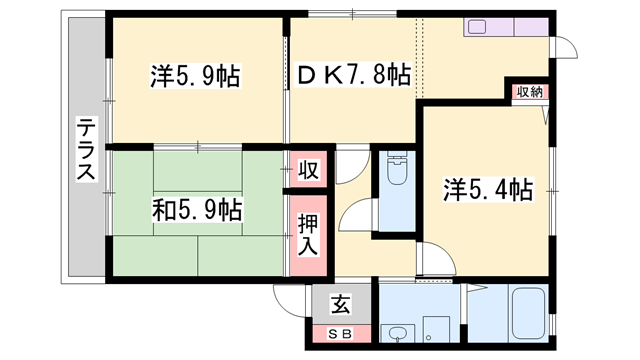 ディアスたかまちの物件間取画像