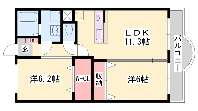 物件間取画像