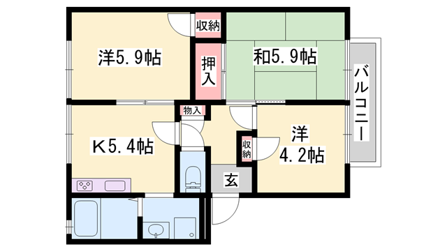 物件間取画像