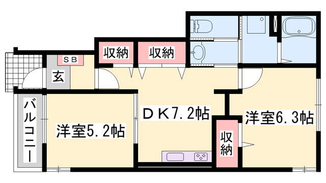 エリタージュAの物件間取画像