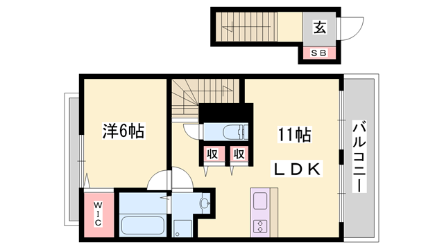 レジデンス白鳥Ｂの物件間取画像