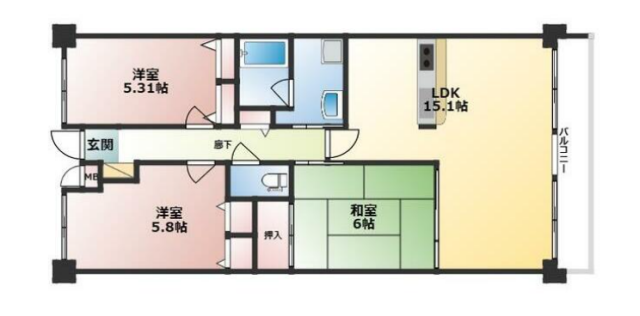 物件間取画像