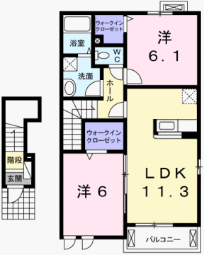 イリーデAの物件間取画像