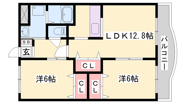 リーフガーデンの物件間取画像
