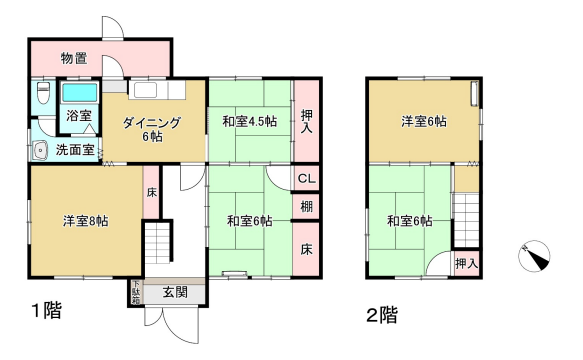 蒲田貸家の物件間取画像