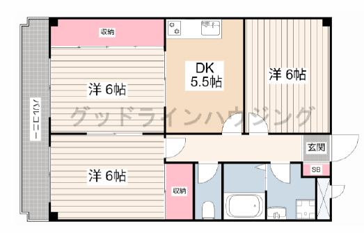 フレッド滝野の物件間取画像