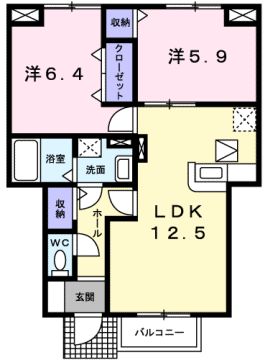ソレイユ白浜北Ⅰの物件間取画像