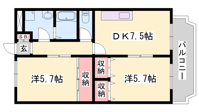 ドミール加佐の物件間取画像