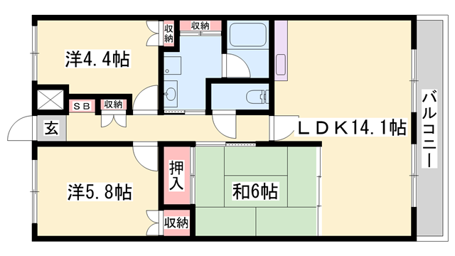 バレルビラの物件間取画像