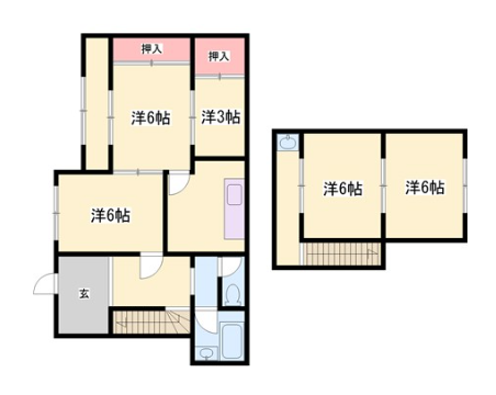 相生市垣内町貸家の物件間取画像