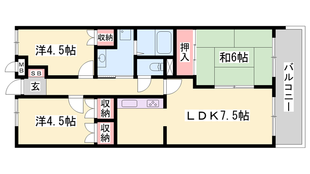 シャトレ北条の物件間取画像