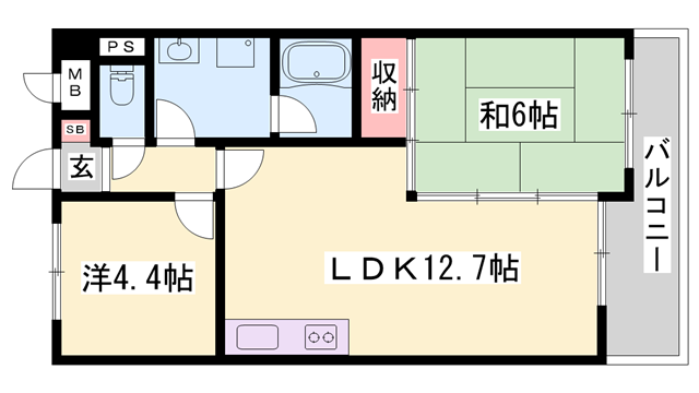 セントポーリアⅠの物件間取画像