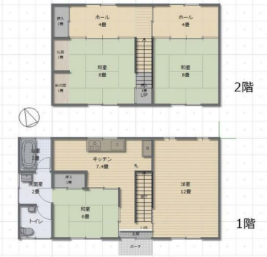 西脇市西脇 貸家の物件間取画像