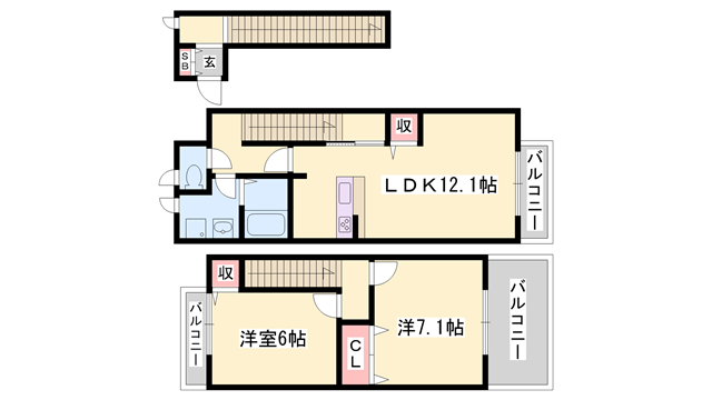 物件間取画像
