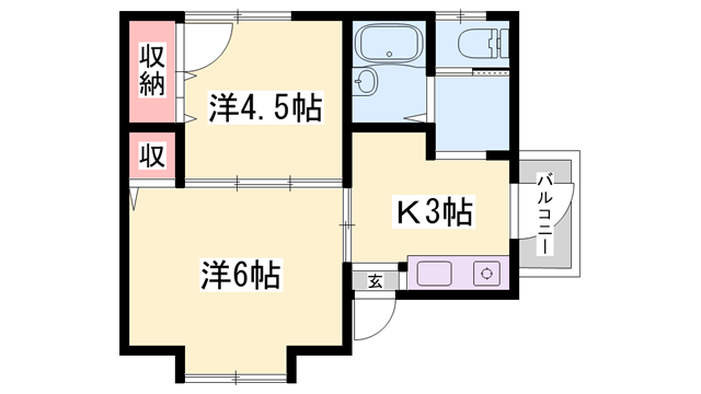 リバーハイツの物件間取画像