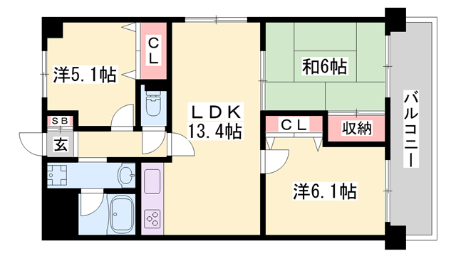 物件間取画像