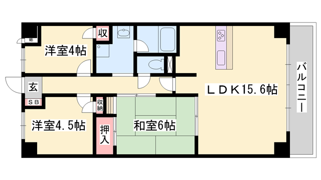 メゾンヨコハマの物件間取画像