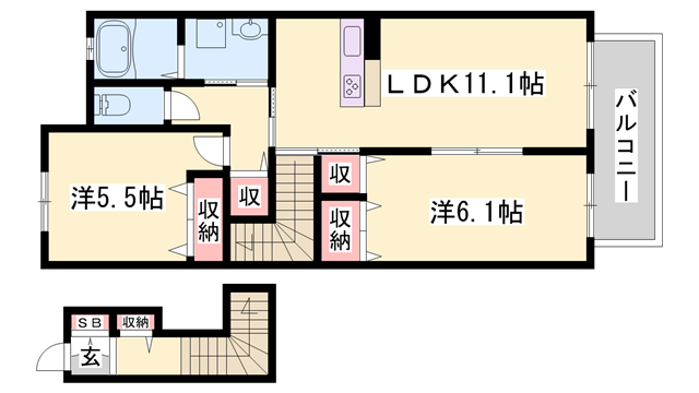 物件間取画像