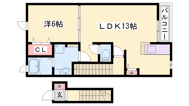 ｃｅｌｌ　ｃｕｂｅ Ⅱの物件間取画像