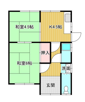 蓮常寺借家の物件間取画像