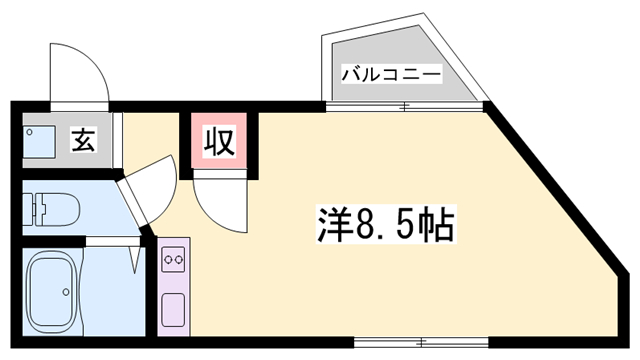 ベルフラワー岡町の物件間取画像