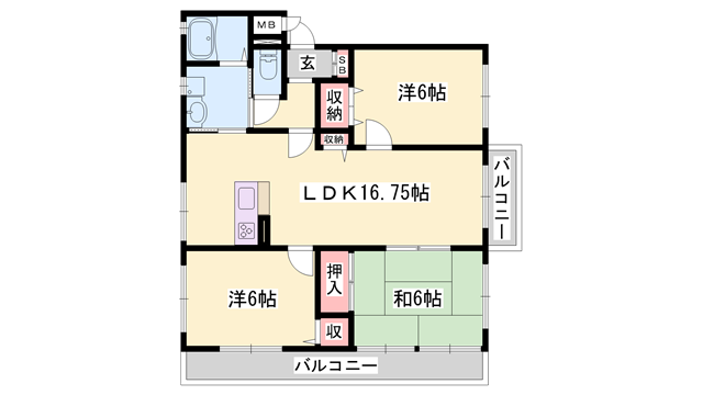 物件間取画像