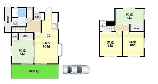 新在家本町4丁目メゾネットの物件間取画像
