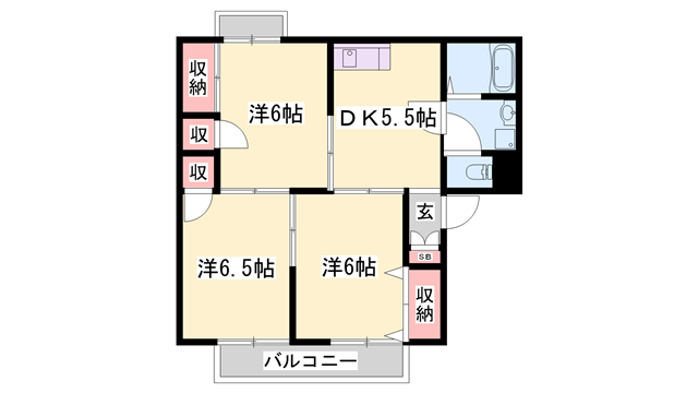 シャトルSK　A棟の物件間取画像