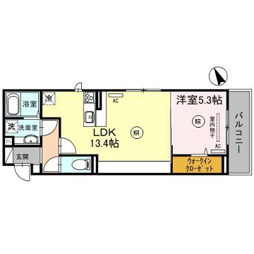 メリヤス手柄の物件間取画像