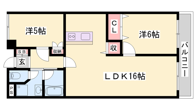 東山ハイツの物件間取画像