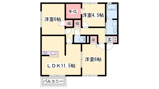 サンハイツの物件間取画像