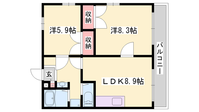 ハイツ松本の物件間取画像
