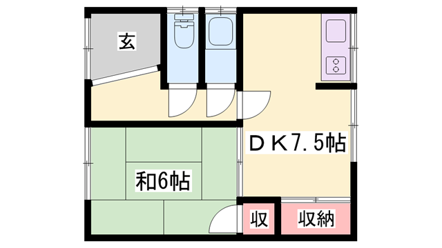 本間借家の物件間取画像