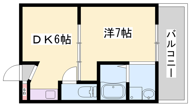 ヴィラナリー相生1号棟の物件間取画像