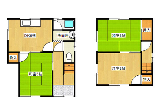 英賀宮町戸建の物件間取画像