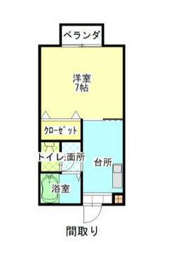 フレグランスUTA 　A棟の物件間取画像