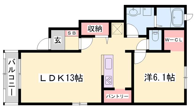 レジデンス別所の物件間取画像