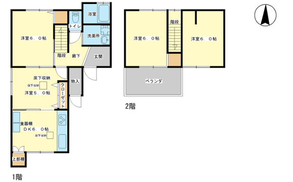 青山三丁目菅原貸家の物件間取画像
