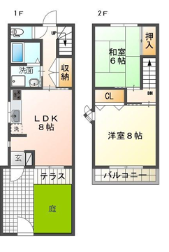 テラスハウス富士才の物件間取画像