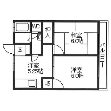 コーポ太子東の物件間取画像