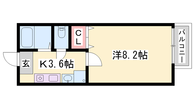 エトランス西庄の物件間取画像