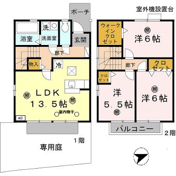 ヴァルトA棟の物件間取画像