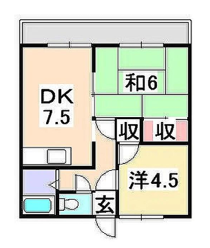 堀本ハイツの物件間取画像