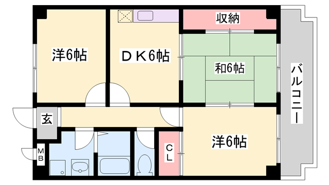 シャトークレールの物件間取画像