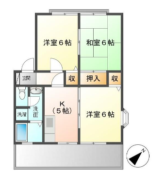 コーポオーロラの物件間取画像