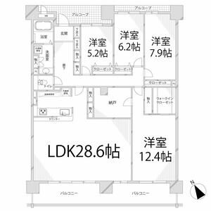 キャッスルコート東雲の物件間取画像